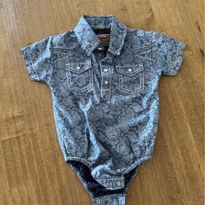 Western Paisley Snap Button Onsie 24m​